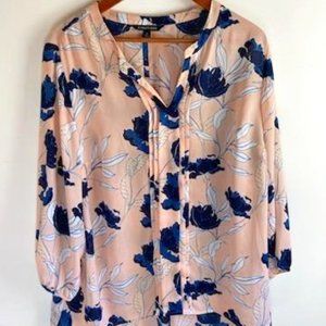 41 Hawthorne Stitch Fix Blouse Top Sz 3X Peach Blue White Tunic